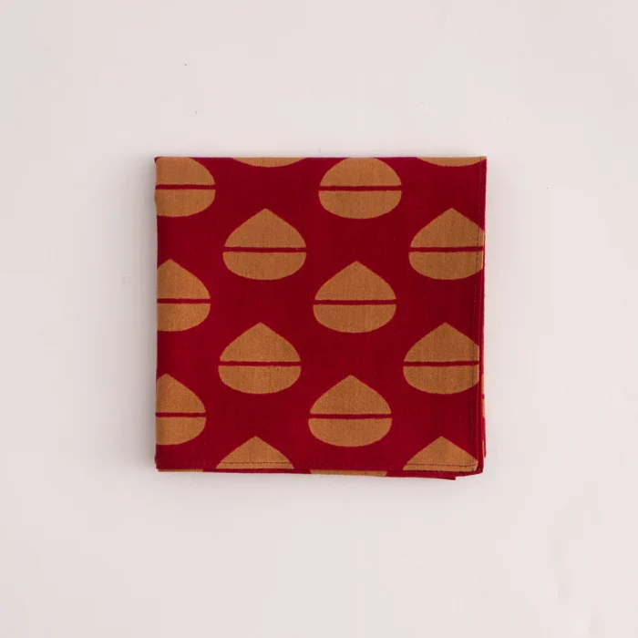[Kokka Lifestyle] Cotton Mini Furoshiki - Chestnut