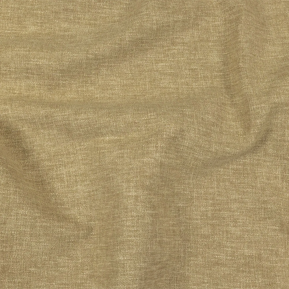 British Imported Heathered Gold Recycled Polyester Drapery Woven