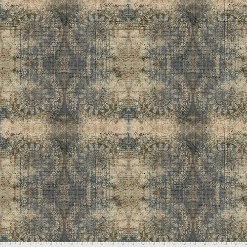 Abandoned - Muted Medallions - Indigo- by Tim Holtz with Free Spirit Fabrics