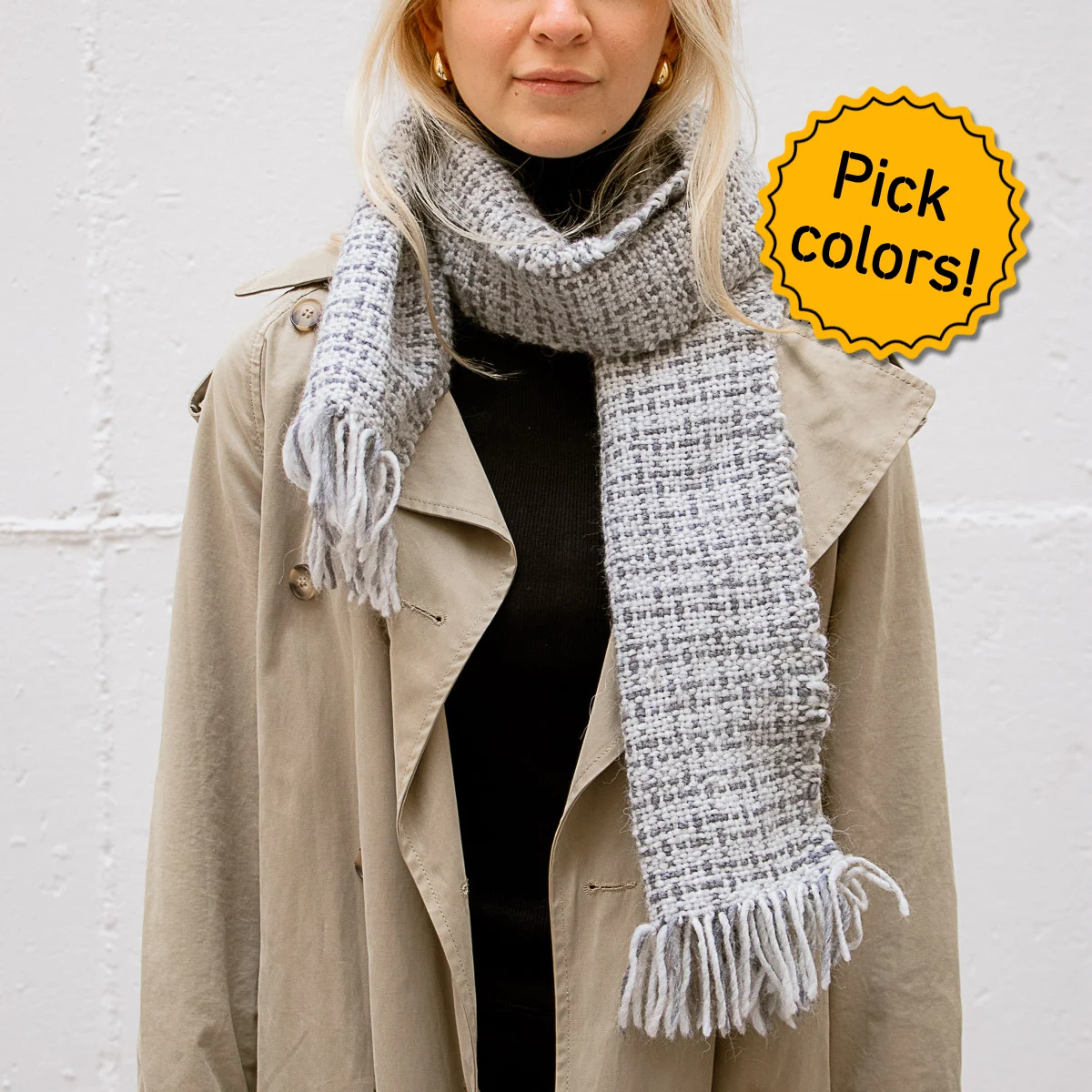 Icicle Scarf Weaving Kit - Supplies and WAK Medium loom with Pattern