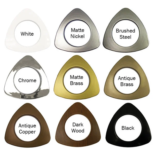Triangle Plastic Grommets, 17/8", #15,8 Sets, 9 Colors, 8 Sets