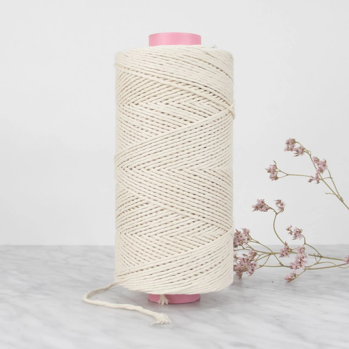 2mm Recycled Cotton String - Natural - 500 grams