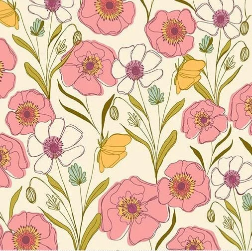 Meadow Walk - Poppies Meadow Cream