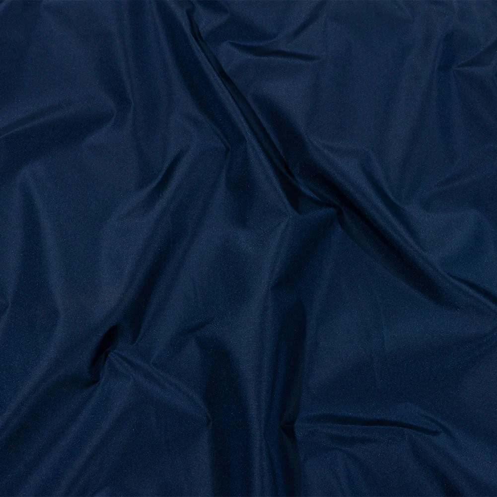Balenciaga Italian Dark Blue Polyester and Viscose Micro Faille