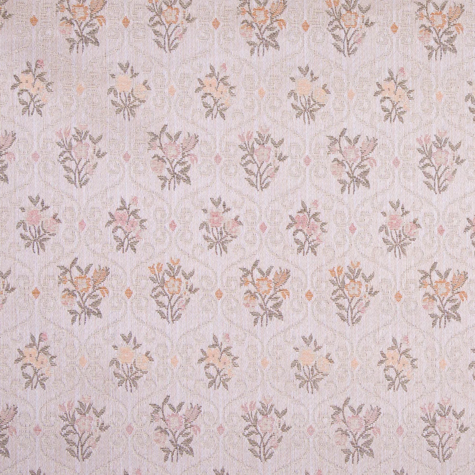 Beige/Moss/Premier Rose/Wheat Floral Woven