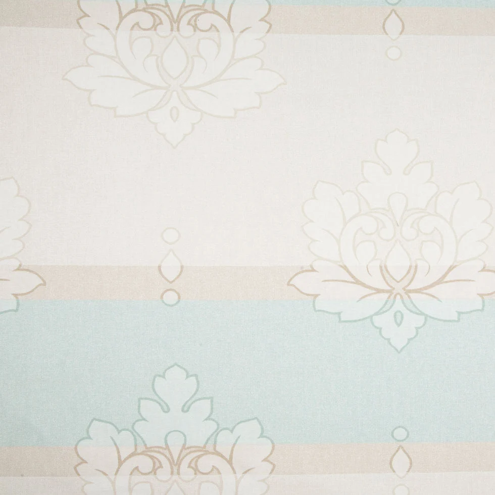 Beige/Taupe/Tiffany Blue Stripes Canvas
