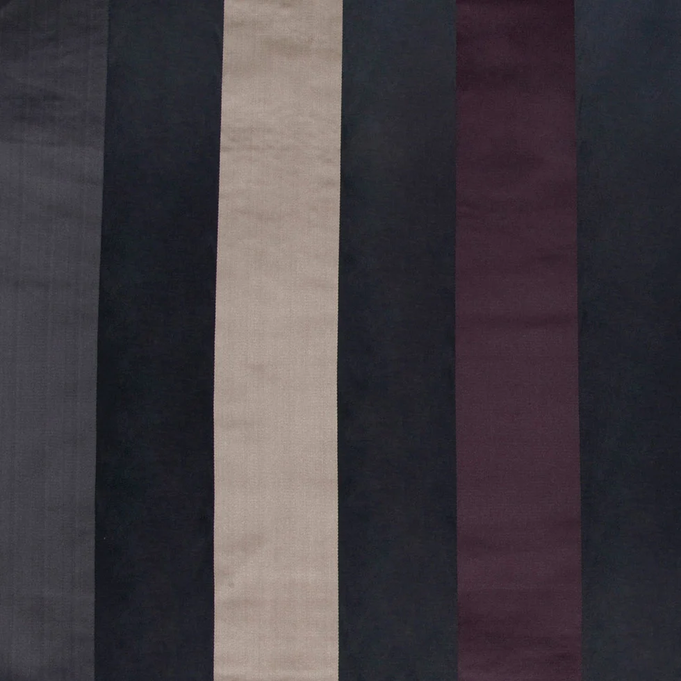 Black/Deep Plum/Dirty Beige Stripes Woven