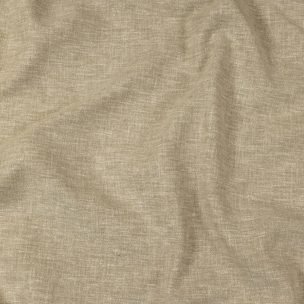 British Imported Heathered Champagne Recycled Polyester Drapery Woven
