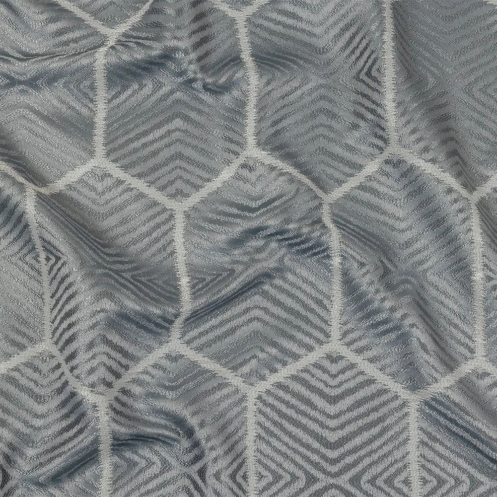 British Imported Mist Geometric Chevron Recycled Polyester Jacquard