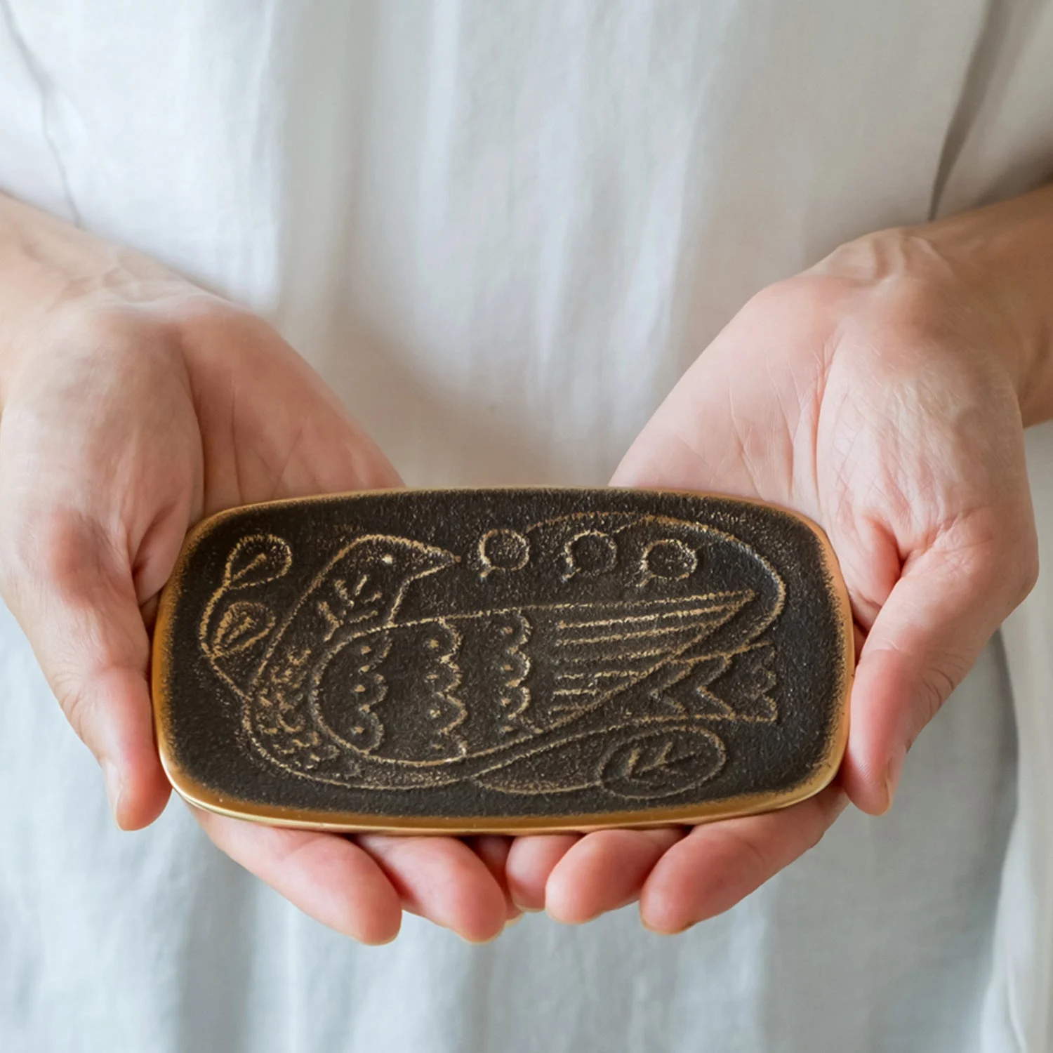 [Kokka Lifestyle] CASTIN' Bird Motif Brass Tray