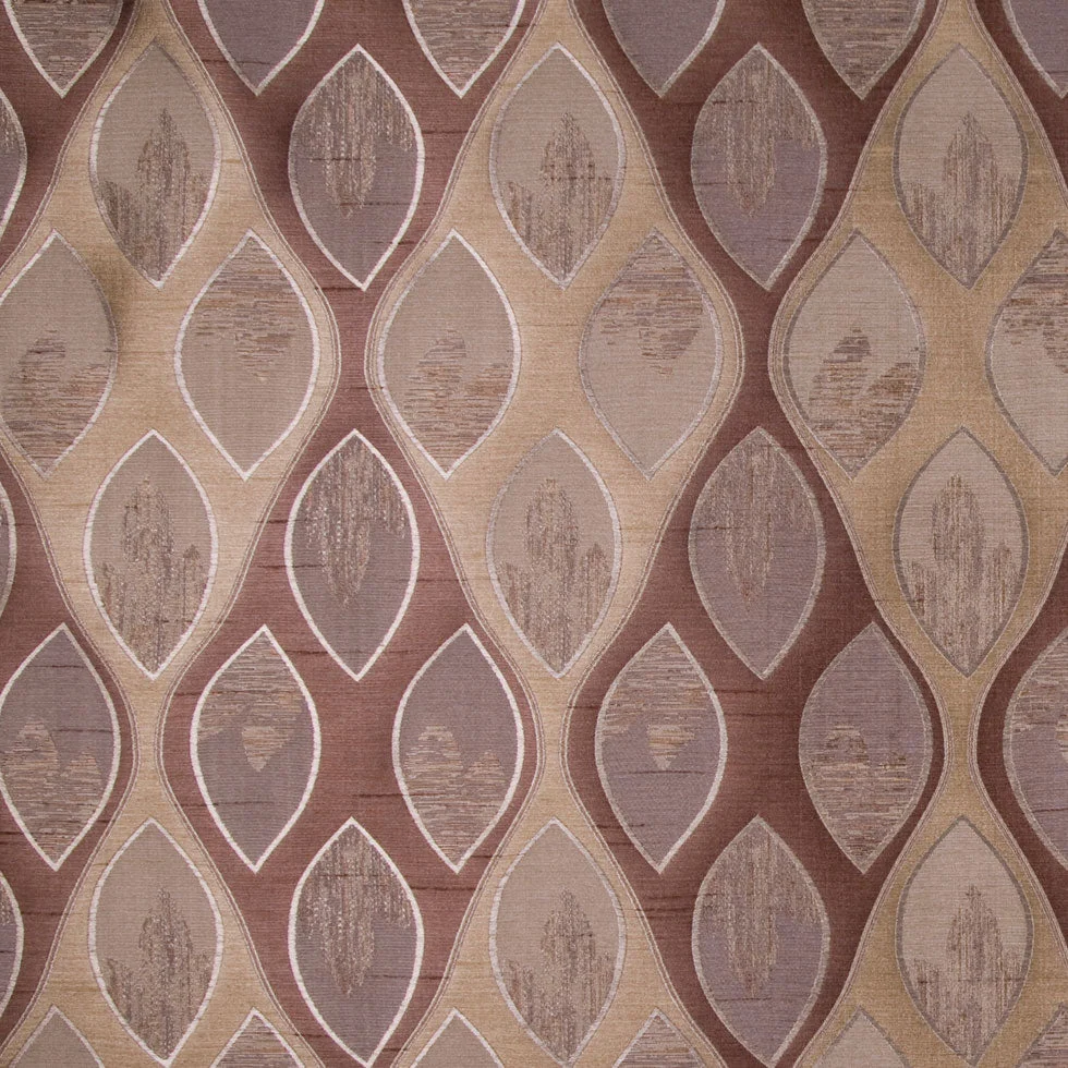Chocolate/Antique Gold Geometric Woven