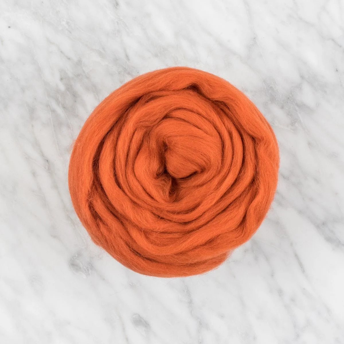 Organic Merino Wool Roving - Brick