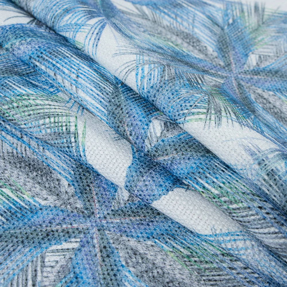 Italian Blue Tropical Digitally Printed Canvas