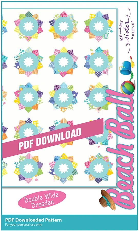 Beach Ball Downloadable PDF Quilt PatternMe & My Sister Designs