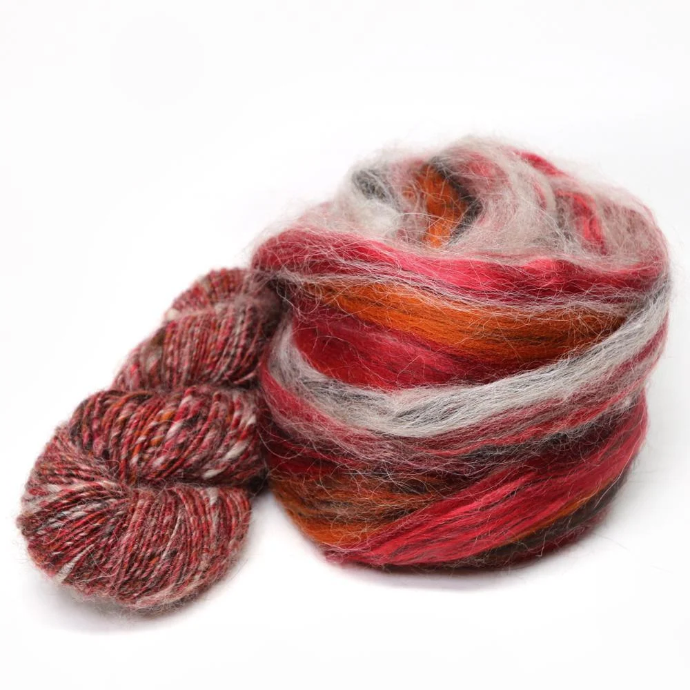 Tawny Port - Superfine Merino/Silk/Alpaca/Cashmere Roving Blend
