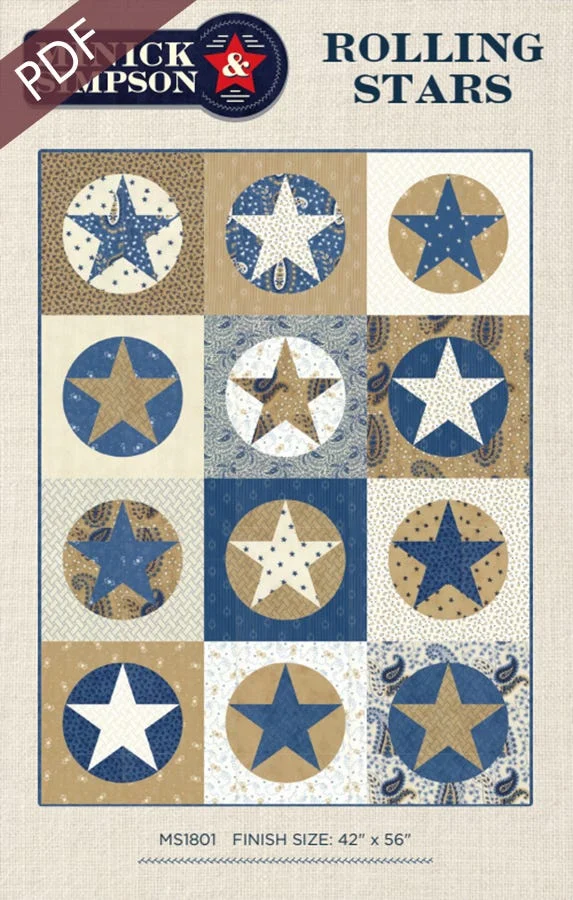 Rolling Stars Downloadable PDF Quilt PatternMinick & Simpson