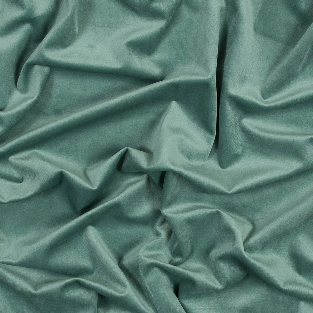 Ultra Soft Polyester Velvet - Seafoam - British Imported