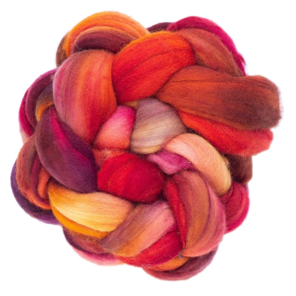 Zinnias 658 - Malabrigo Nube Roving Fiber Braid
